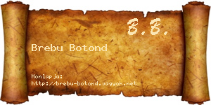 Brebu Botond névjegykártya